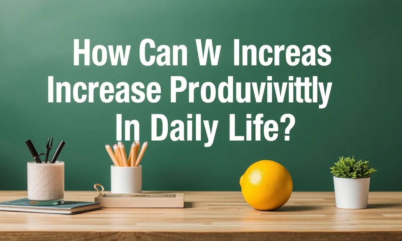 Günlük Yaşamda Verimliliği Nasıl Artırırız?