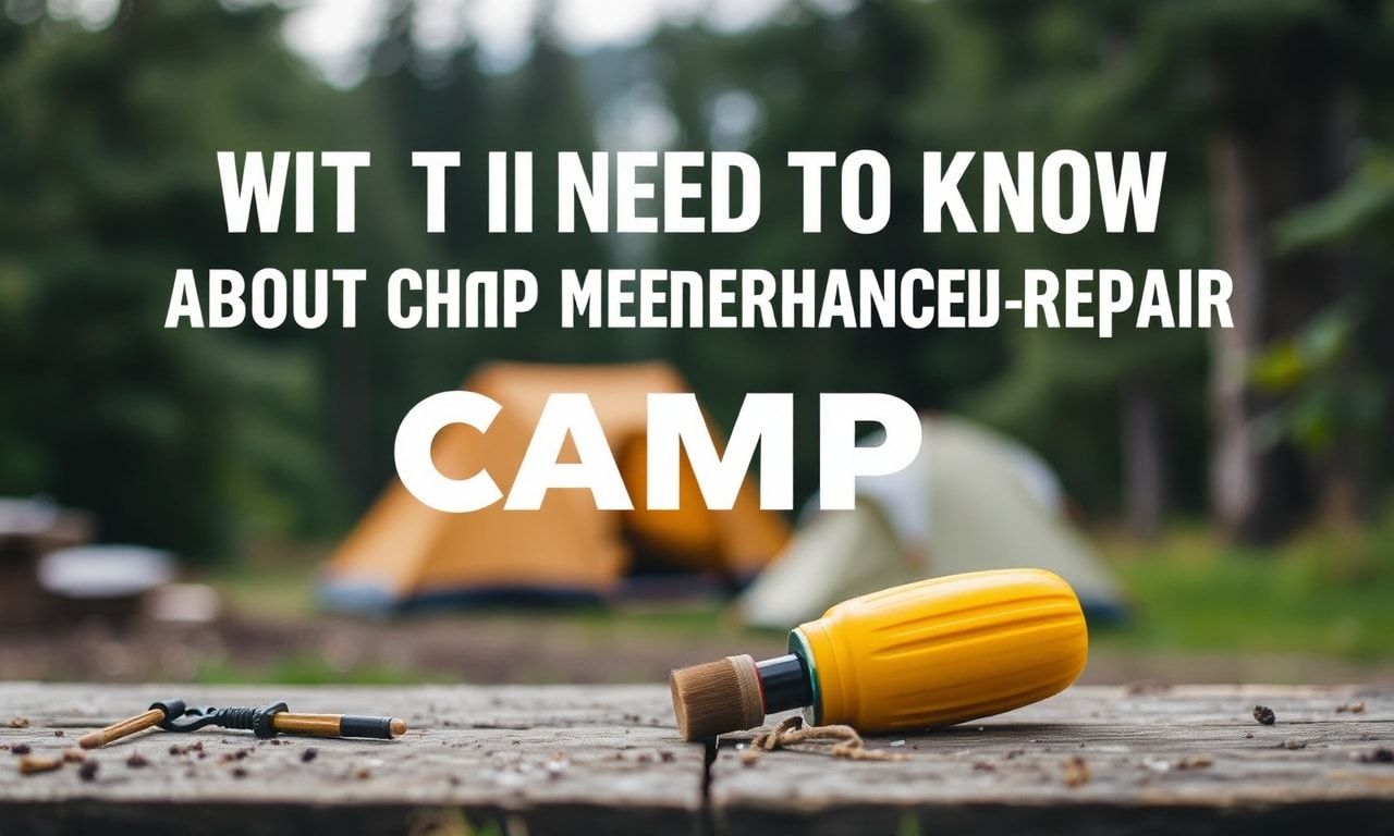 Kamp Alanlarının Bakım ve Onarımına Dair Bilinmesi Gerekenler 1 Kamp Alanlarının Bakım ve Onarımına Dair Bilinmesi Gerekenler