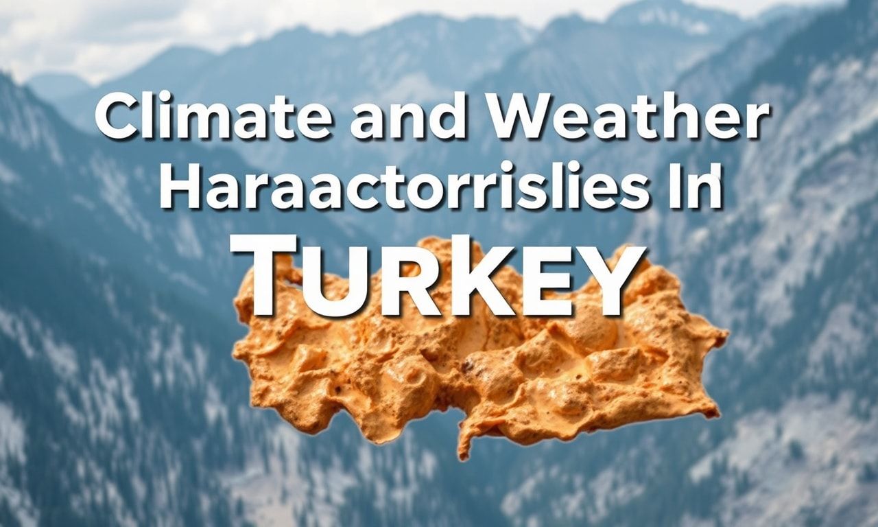 Türkiye'nin İklim ve Hava Durumu Özellikleri 1 Türkiye’nin İklim ve Hava Durumu Özellikleri