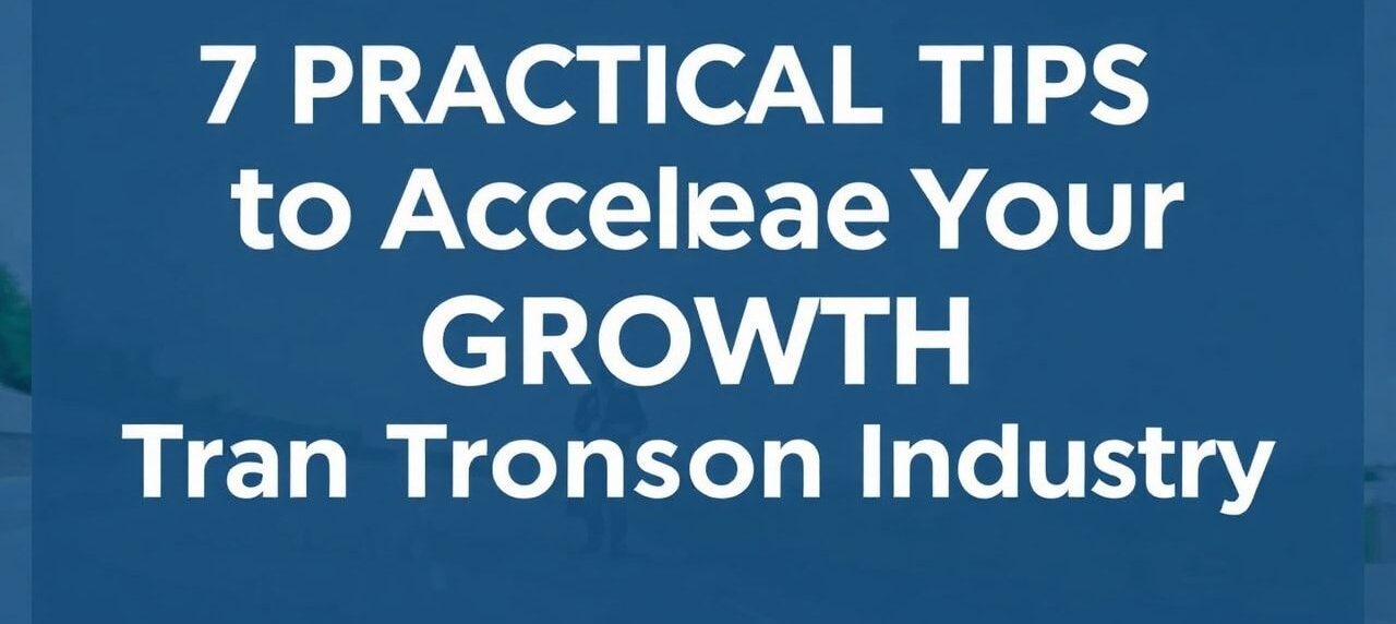 7 Practical Tips to Accelerate Your Growth in the Transportation Industry