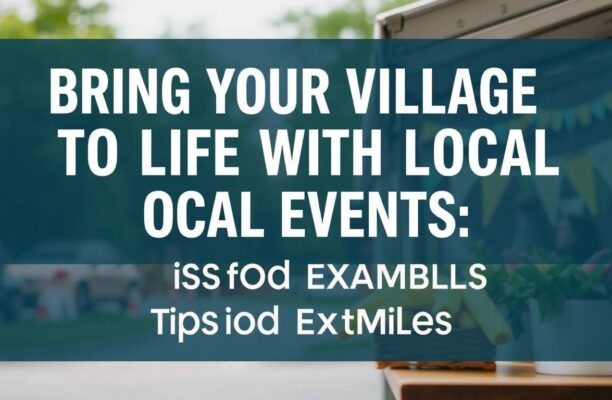 Yerel Etkinliklerle Köyünüzü Canlandırın: İpucu ve Örnekler